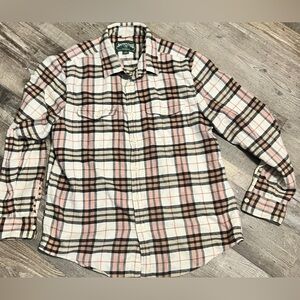 American Eagle Super Soft Flannel Plaid Button-Up Shirt ~Large
